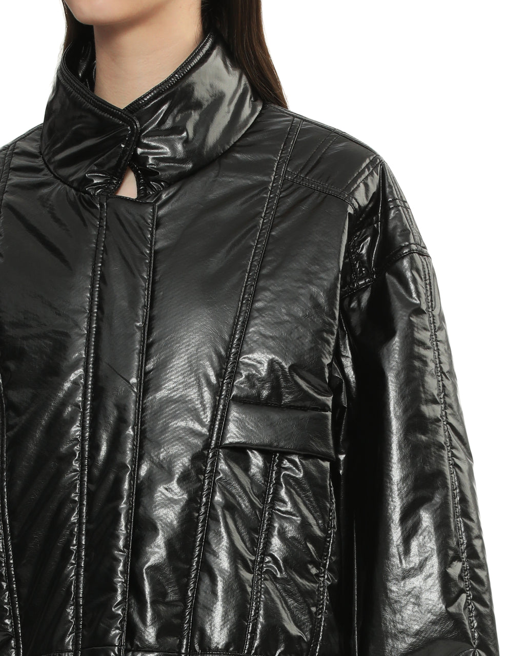 Faux lather jacket