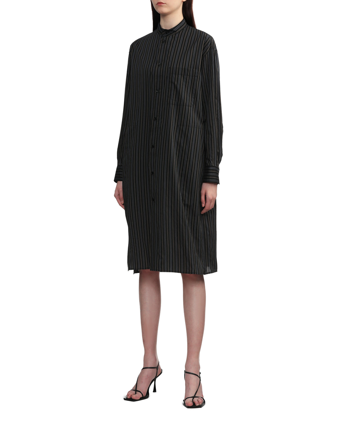 Striped button down dress
