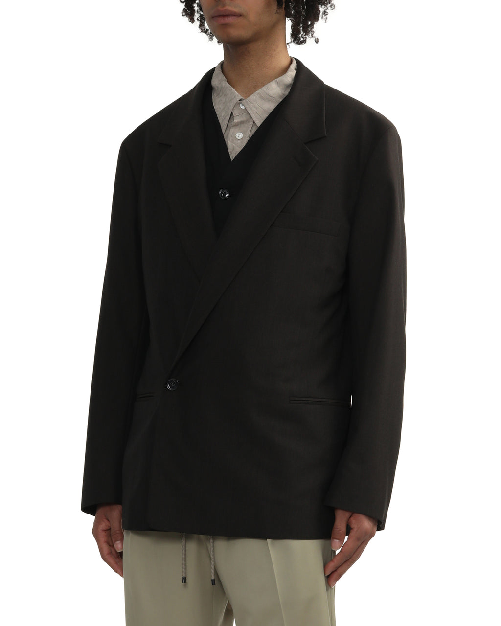 Soft double-breasted blazer
