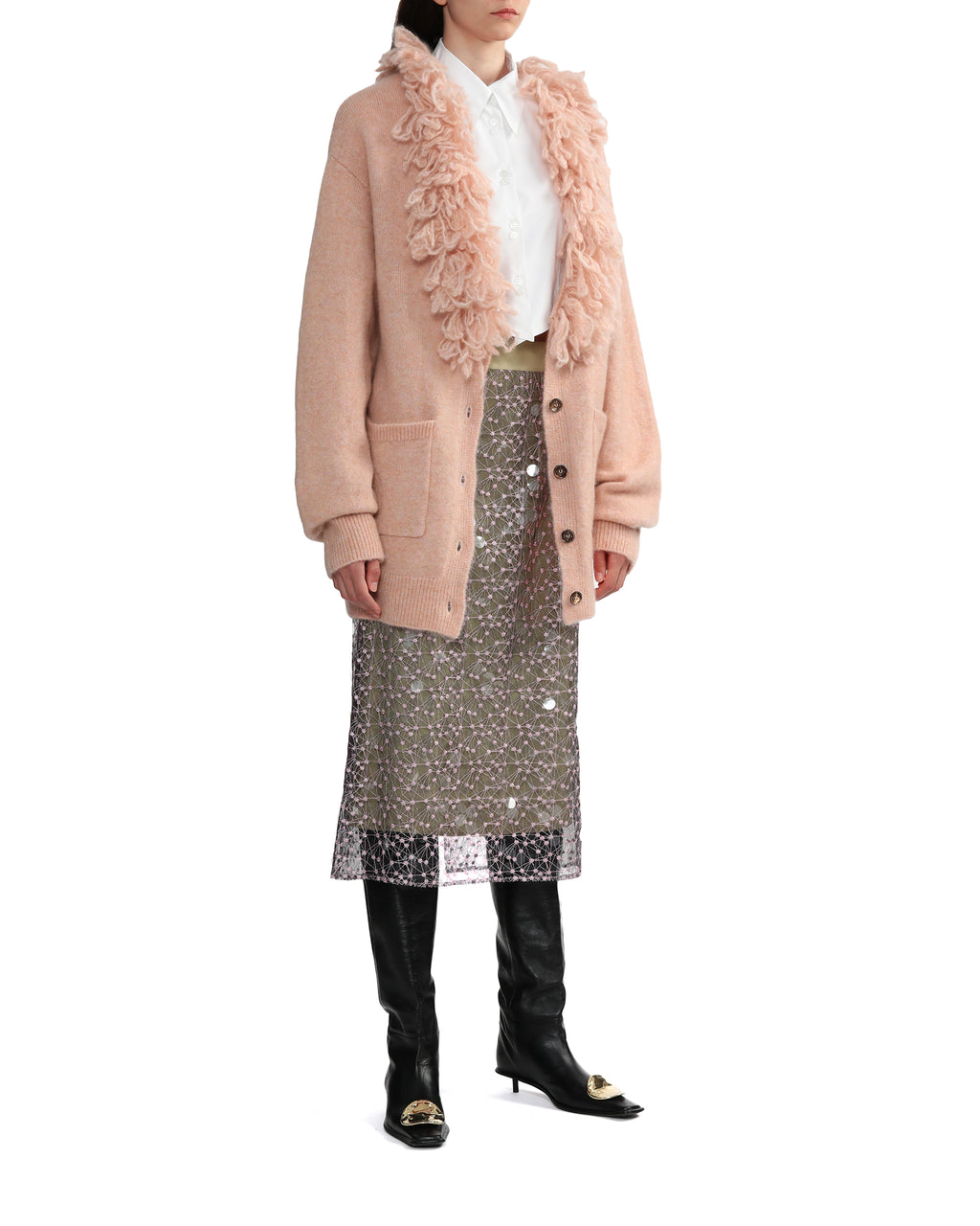 Knitted tassels cardigan