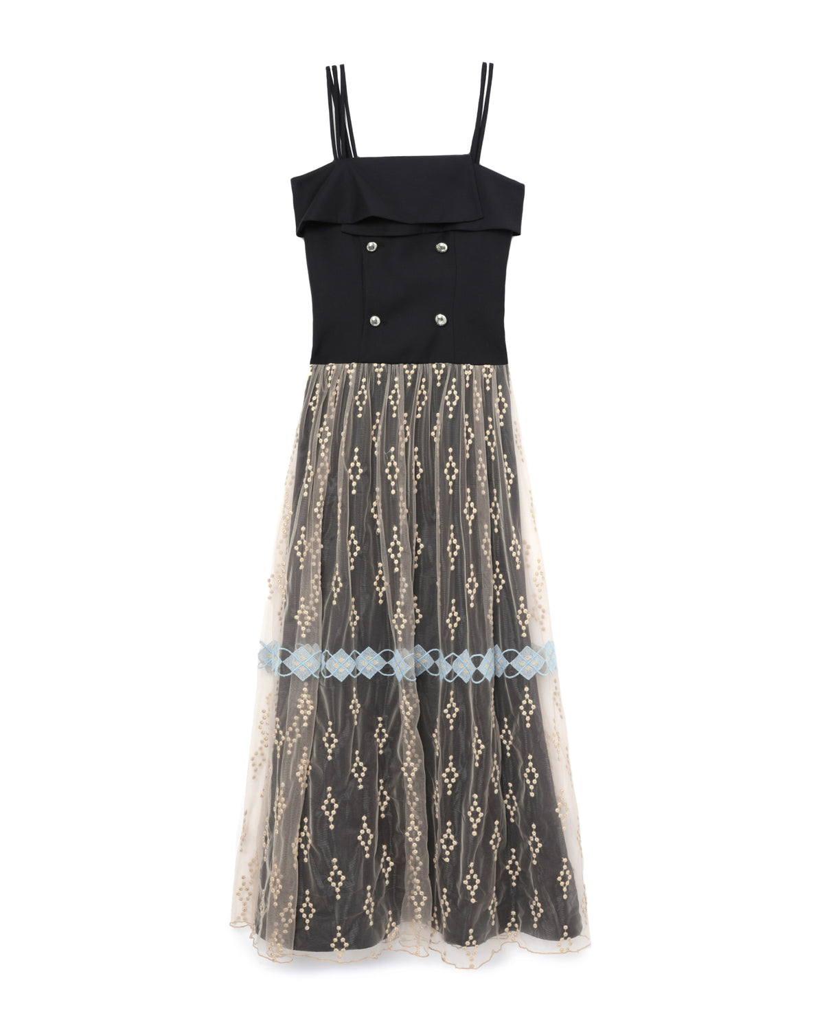 Jacquard stars double-breasted dress