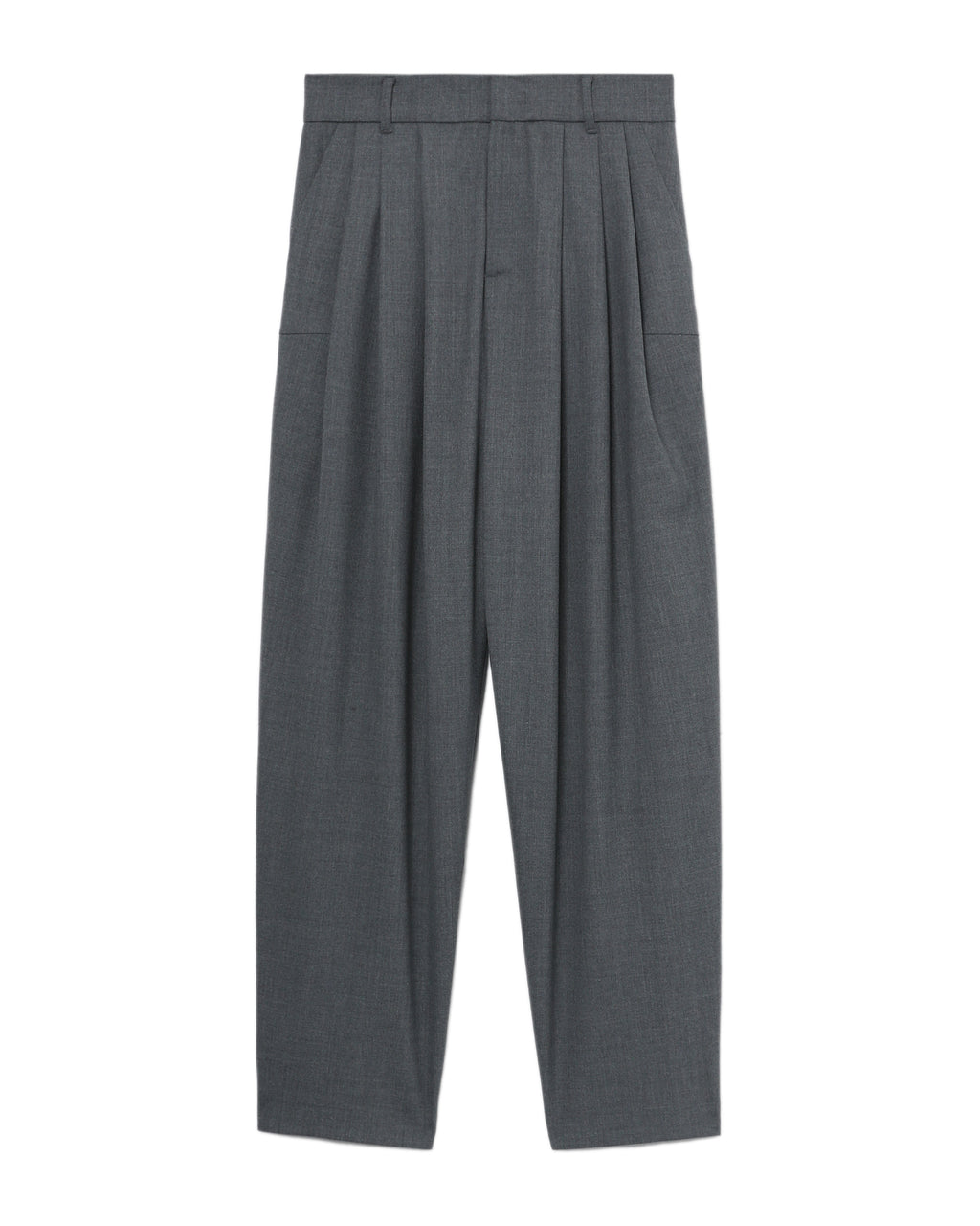 Relaxed fit tucked pants