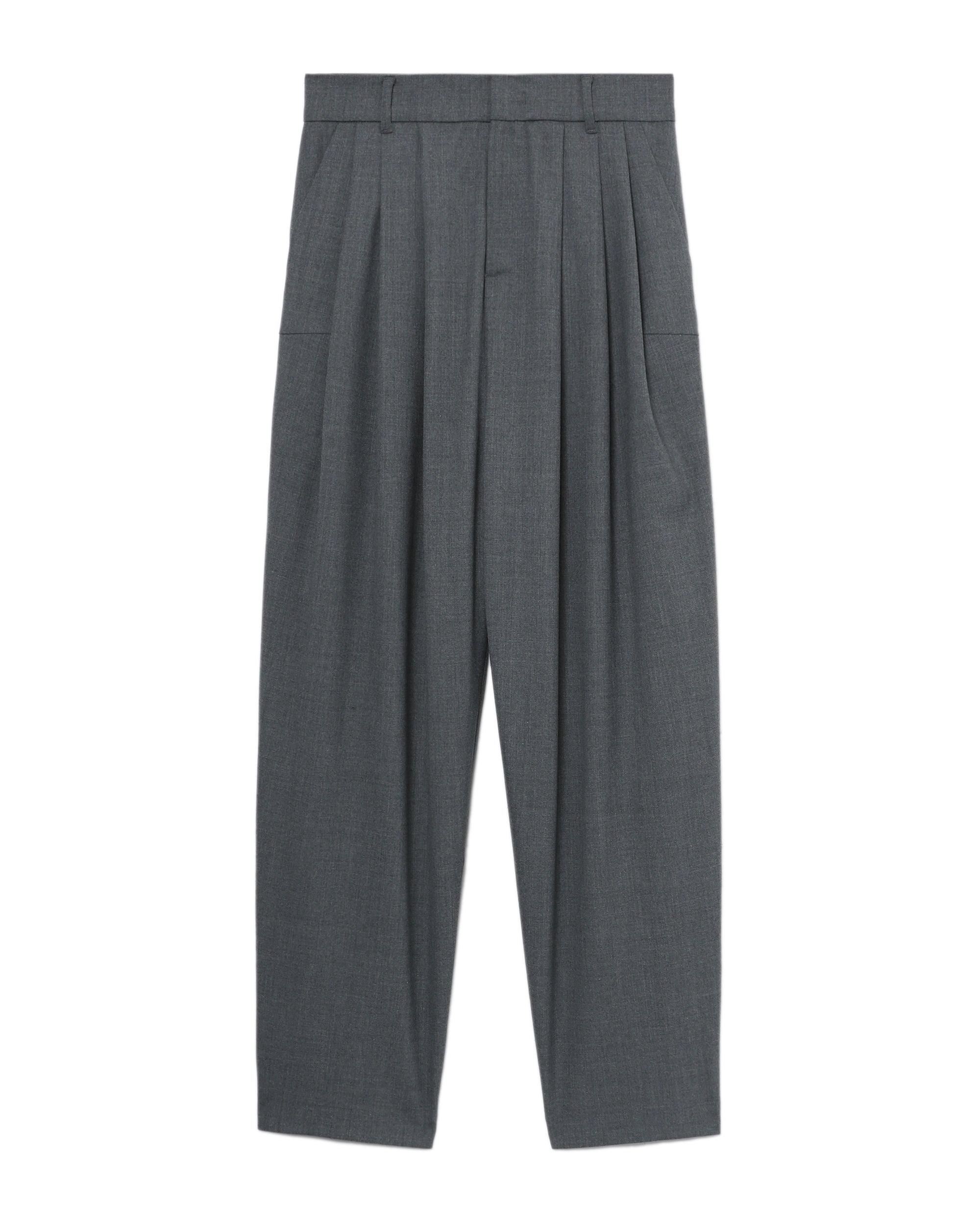 Relaxed fit tucked pants