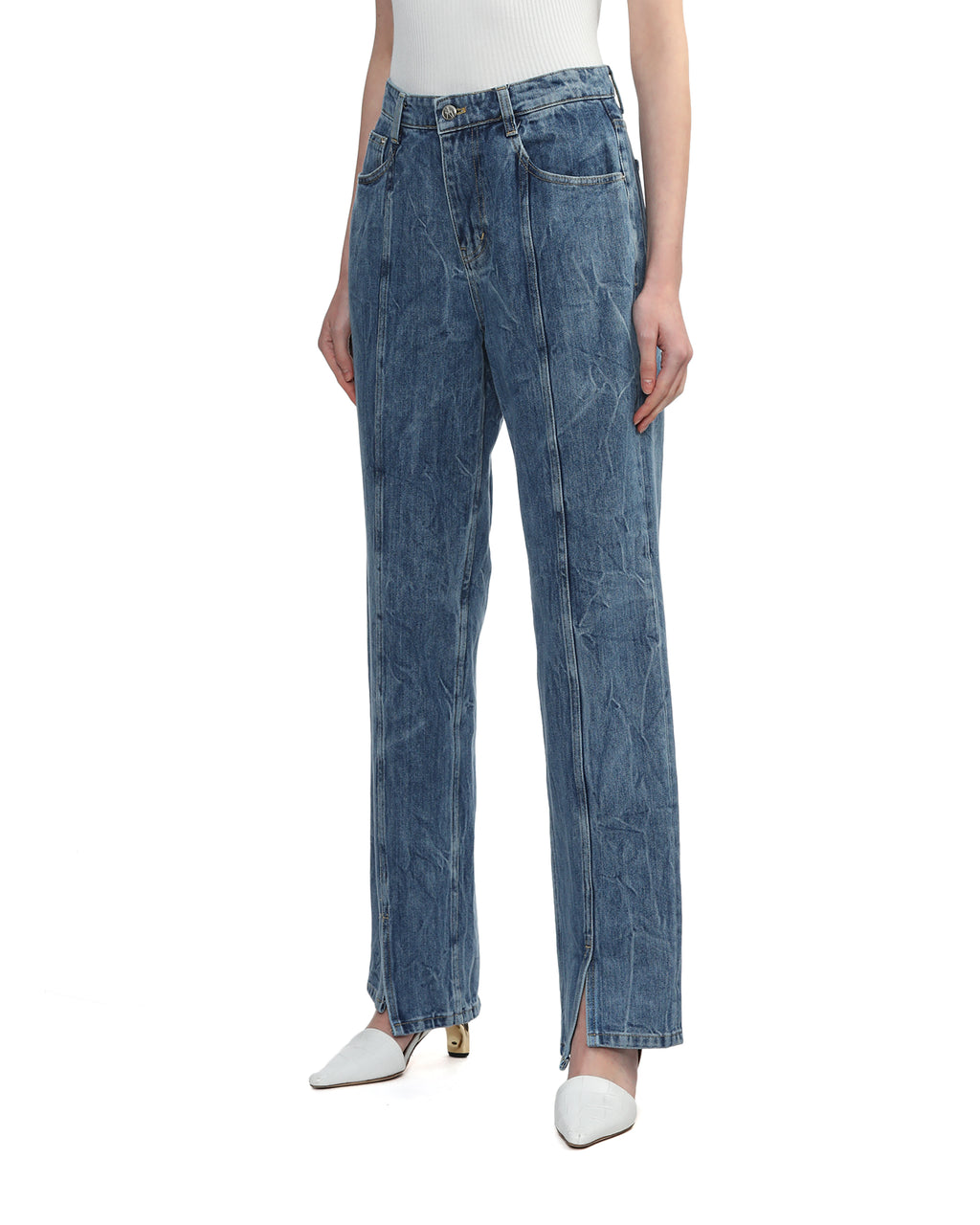 Crinkled jeans
