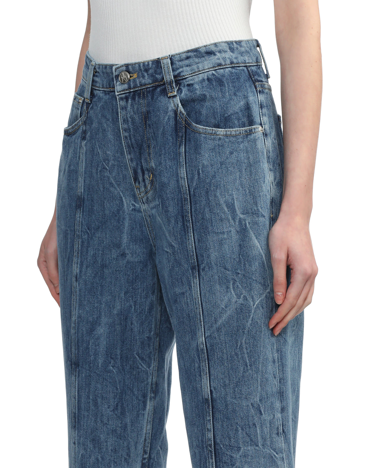 Crinkled jeans