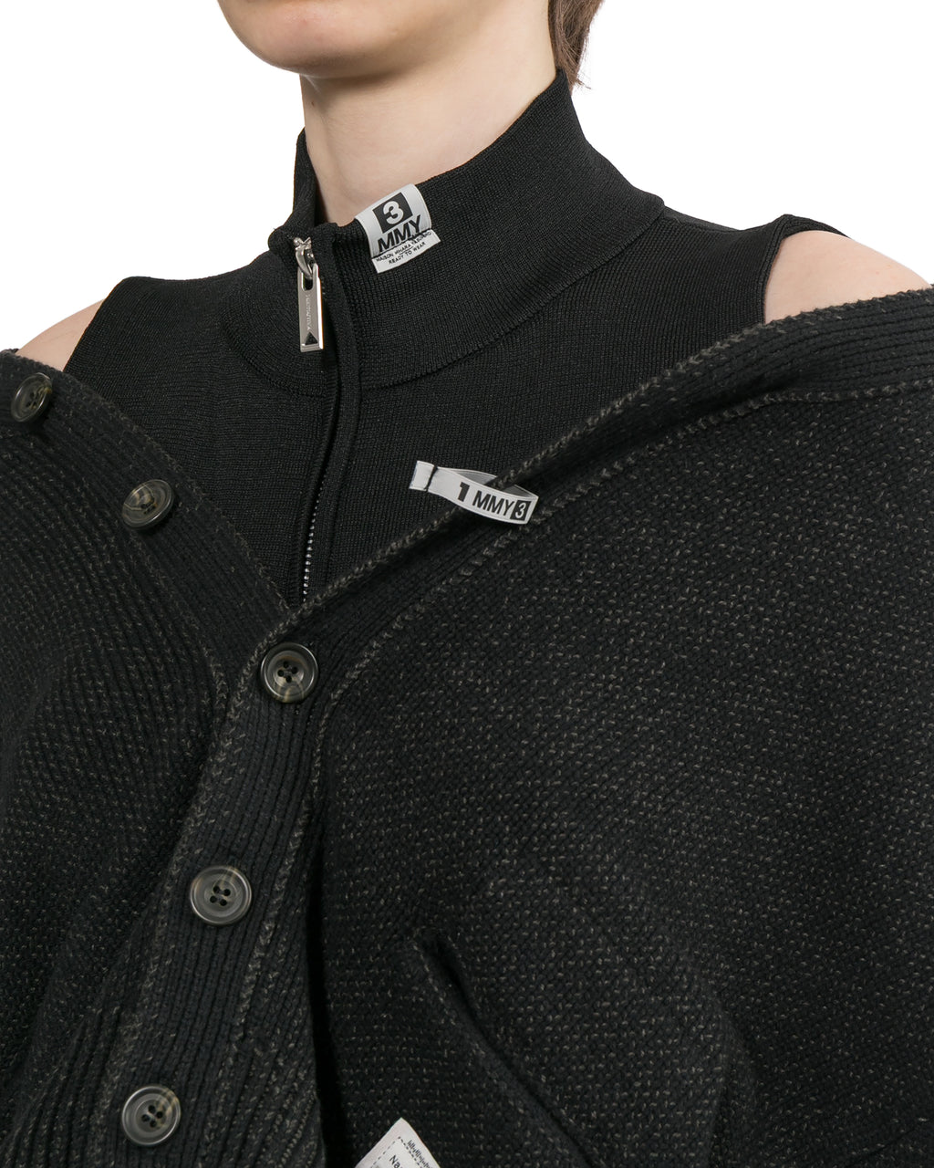 Layered cardigan