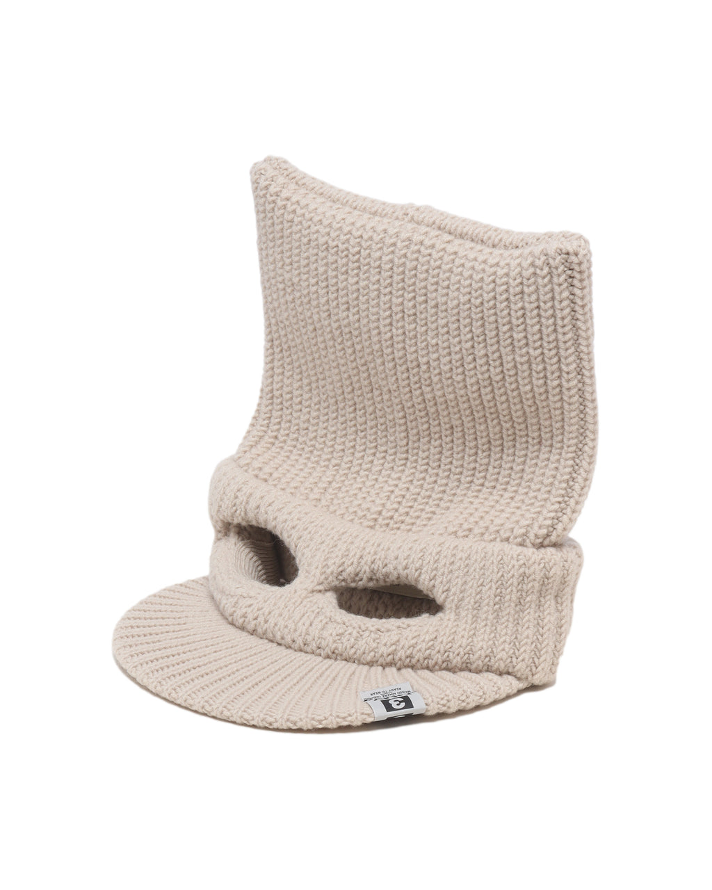 Masked visor knit cap