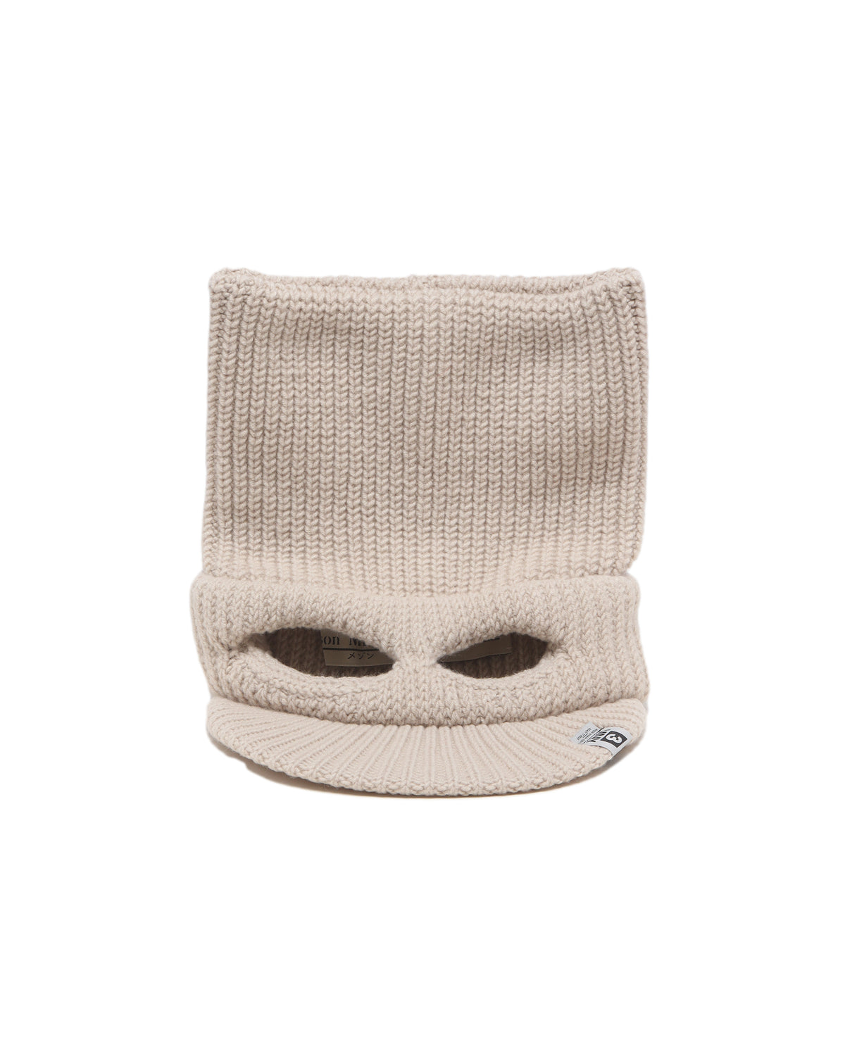 Masked visor knit cap