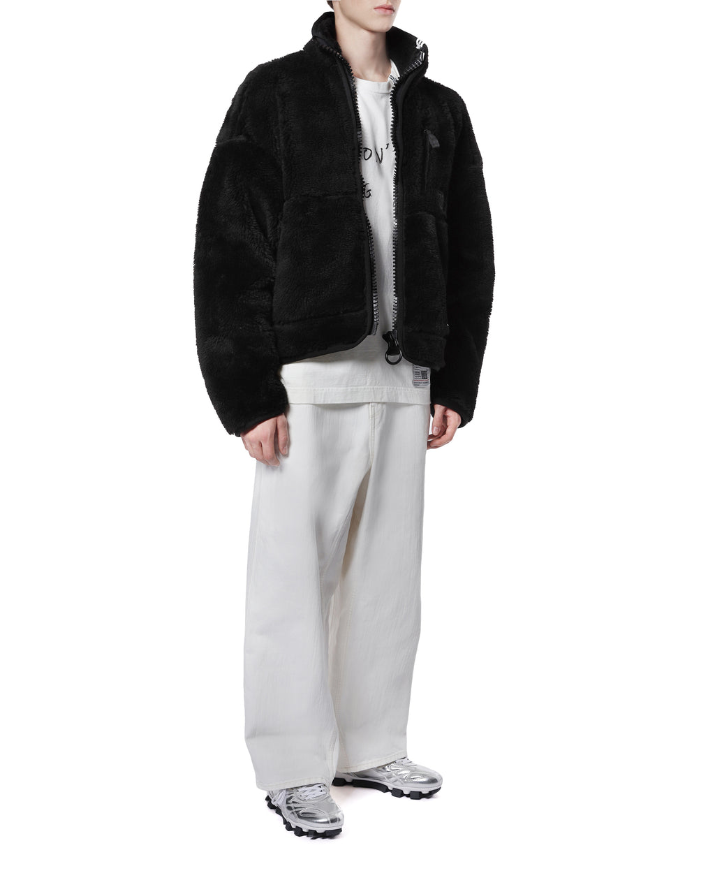 Layered fleece jacket