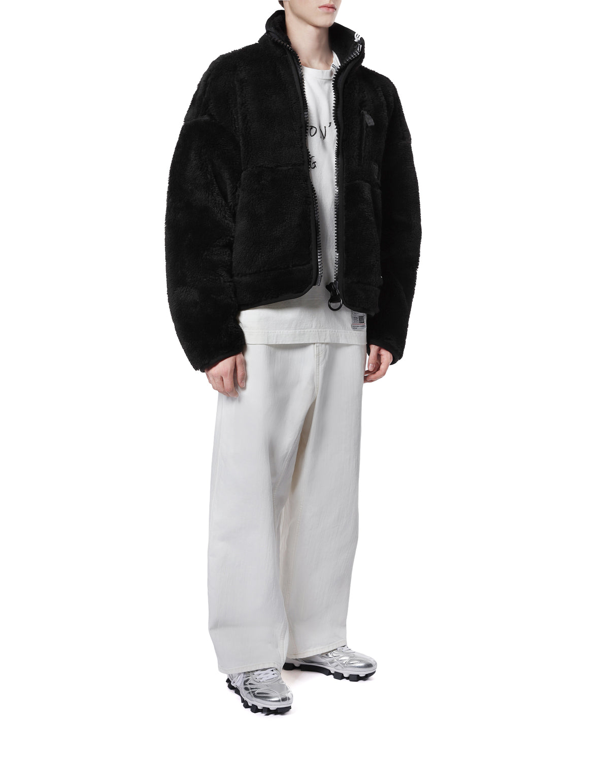 Layered fleece jacket