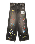 Price tag sticker printed jeans