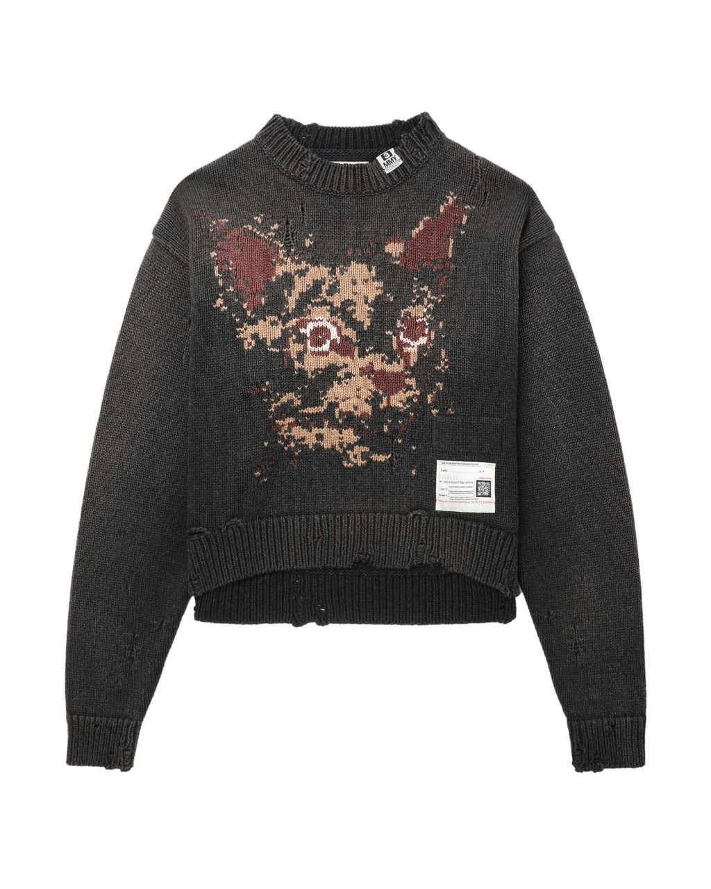 Cropped graphic sweater
