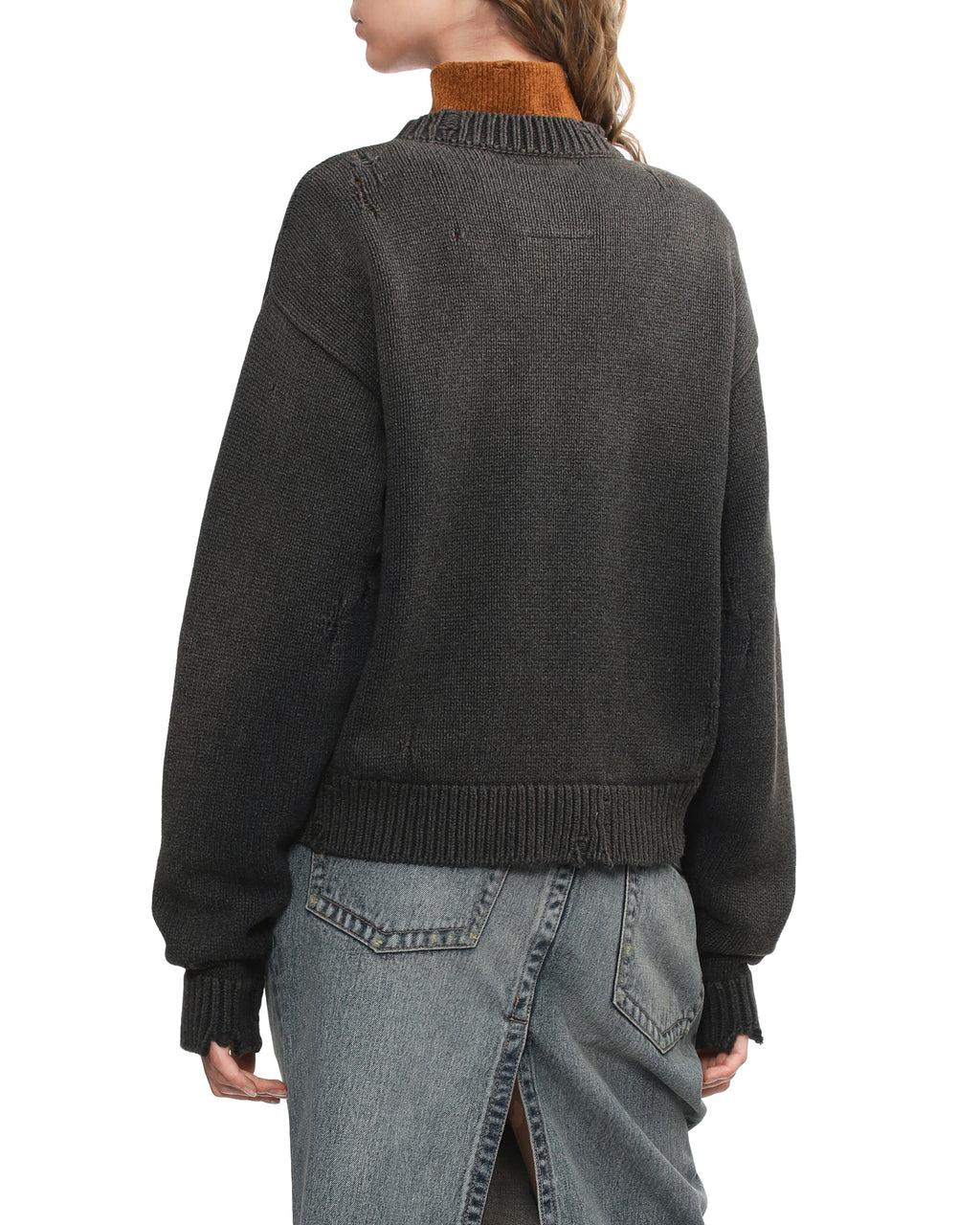 Cropped graphic sweater