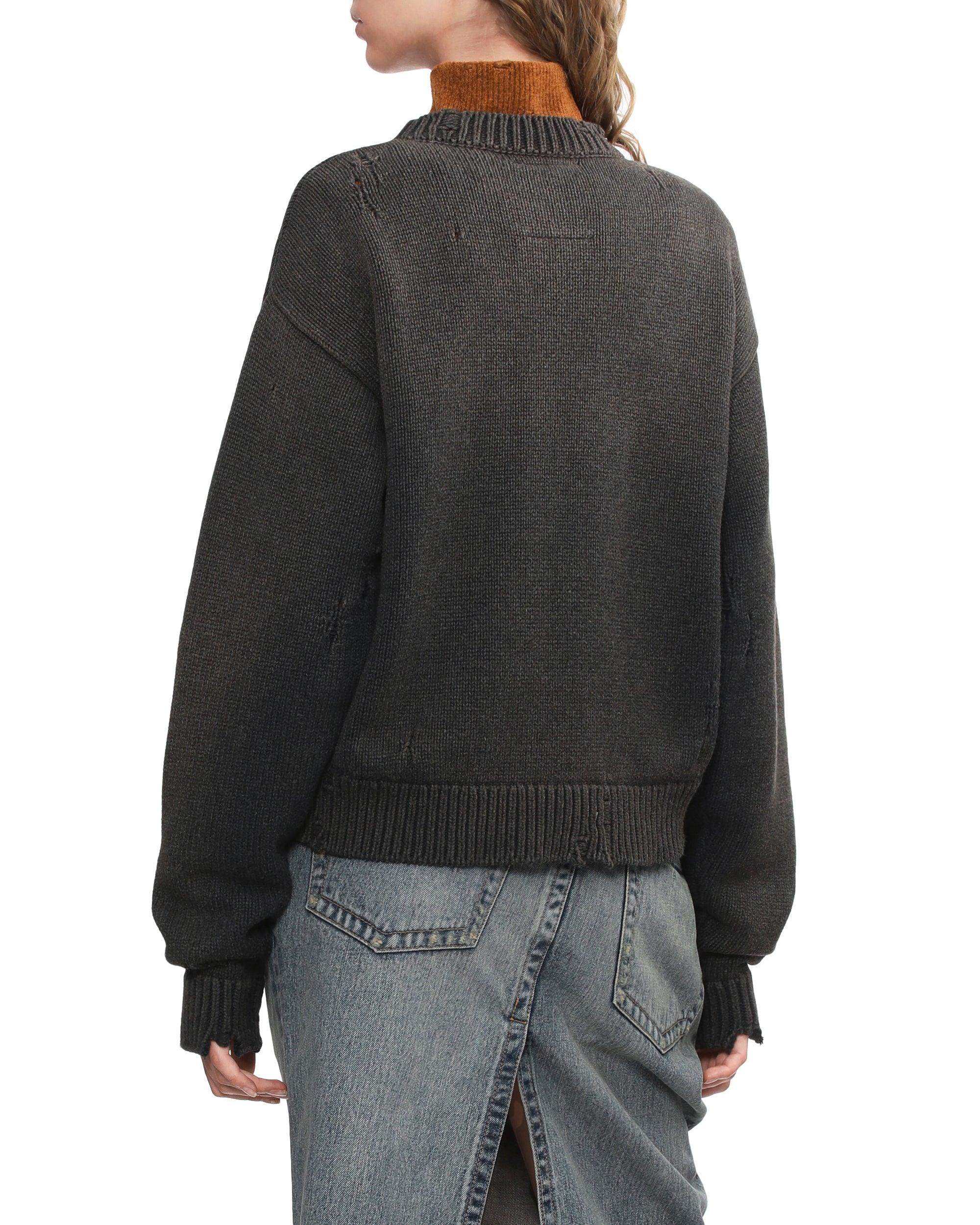 Cropped graphic sweater
