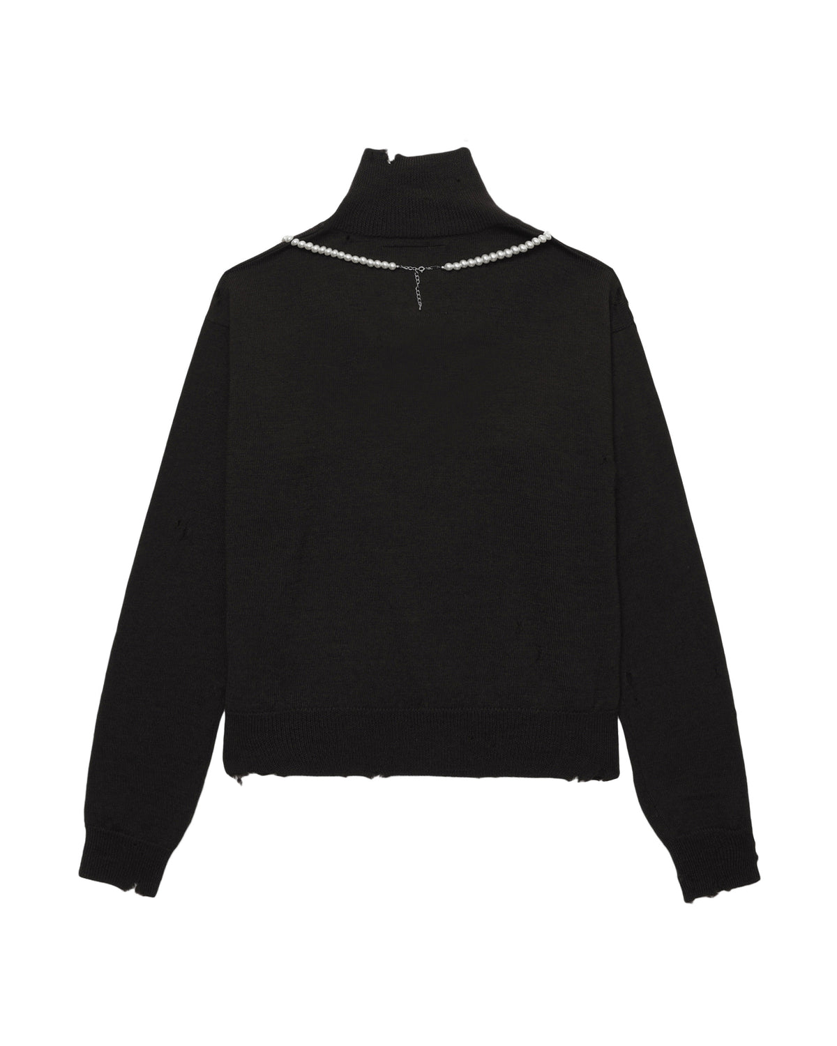 Pearl distressed knit sweater