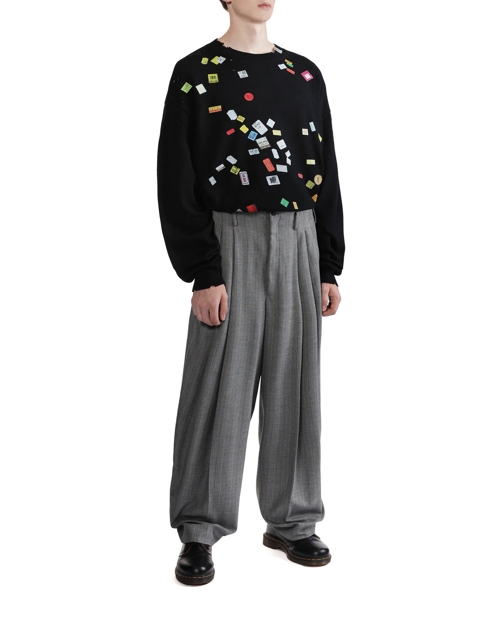 Price tag sticker printed sweater