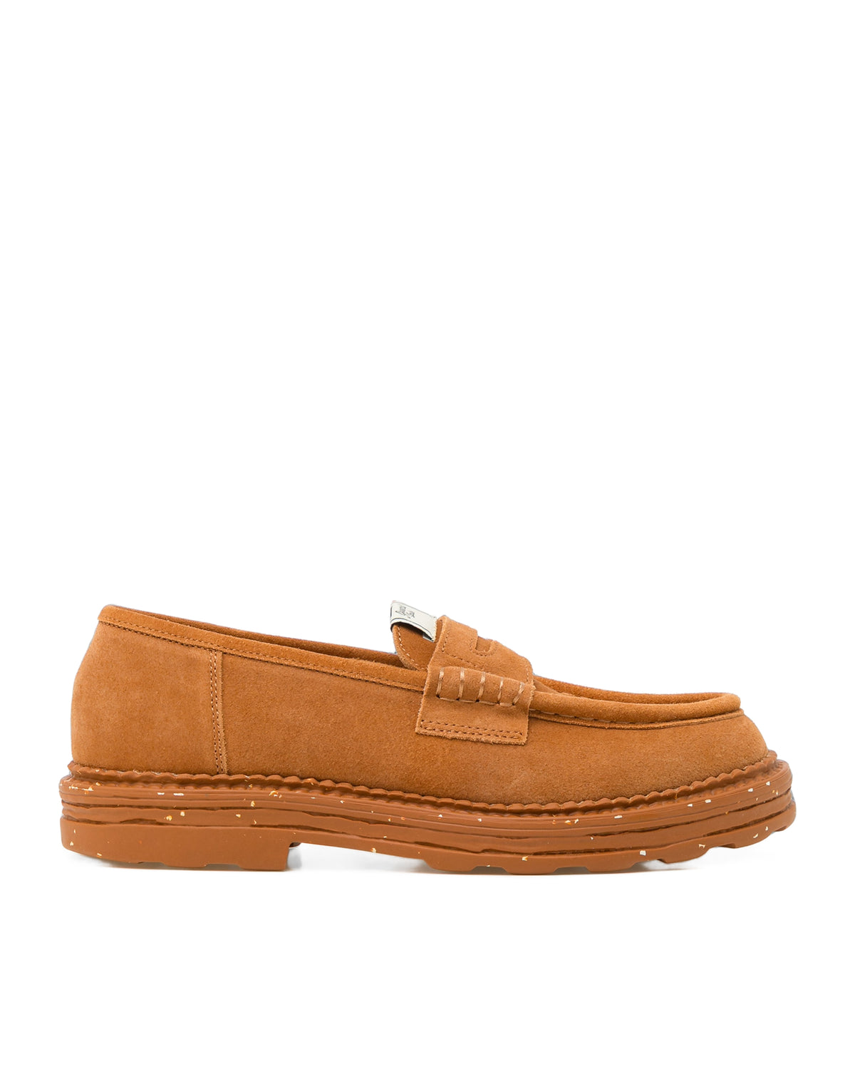 Suede platform loafers