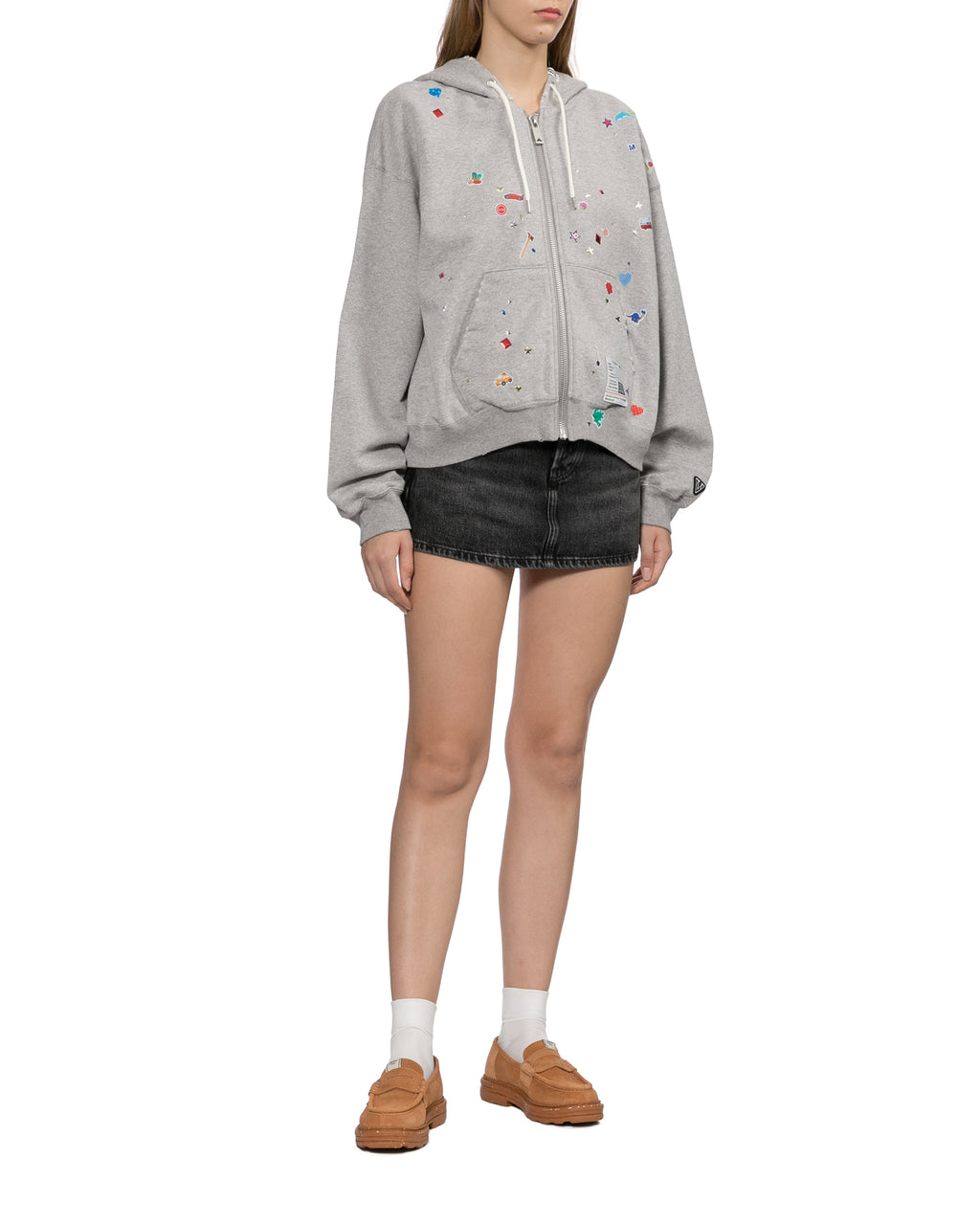 Suede platform loafers