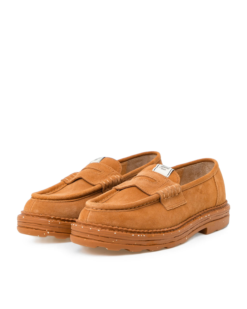 Suede platform loafers