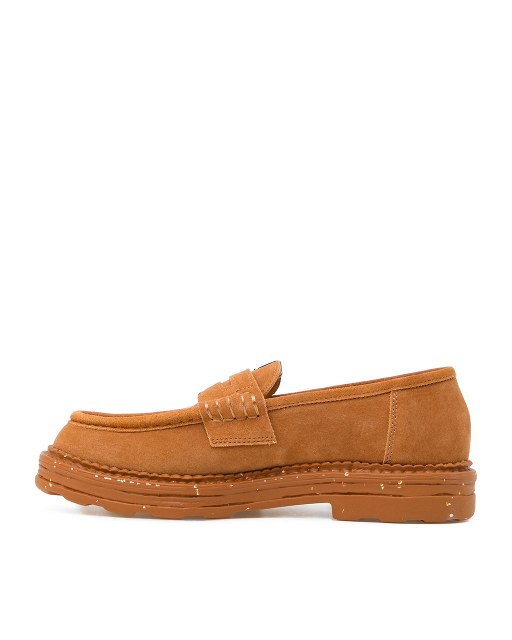 Suede platform loafers