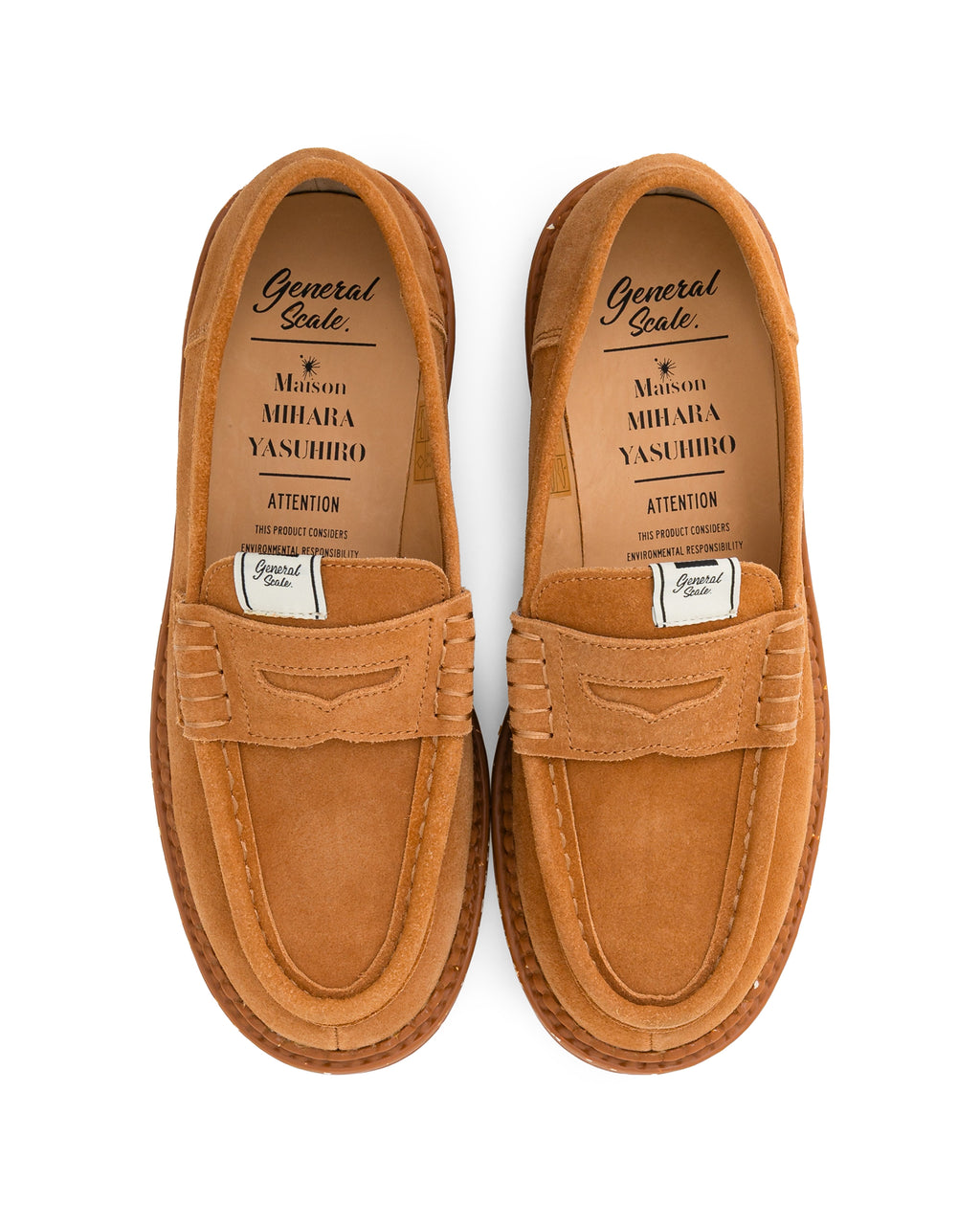 Suede platform loafers