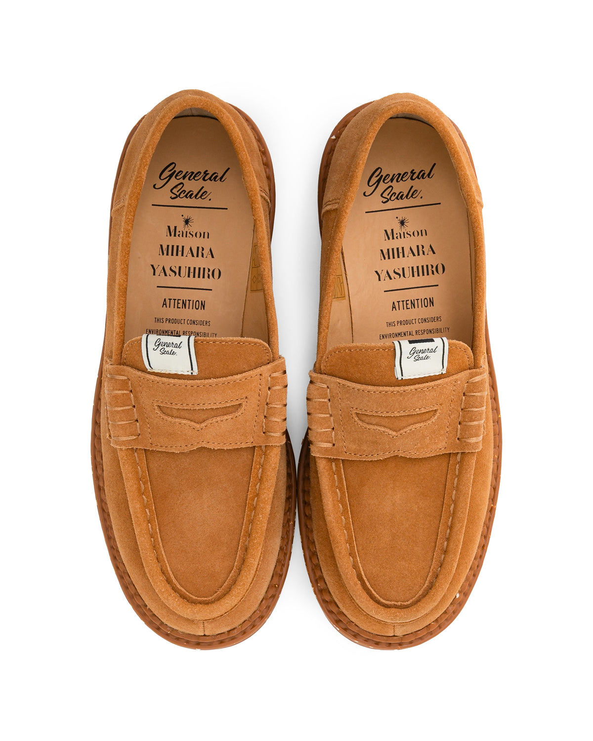 Suede platform loafers