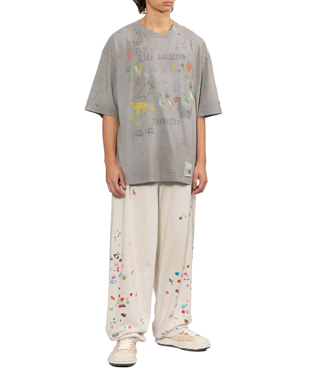BLAKEY OG sole graffiti printed canvas low top sneaker