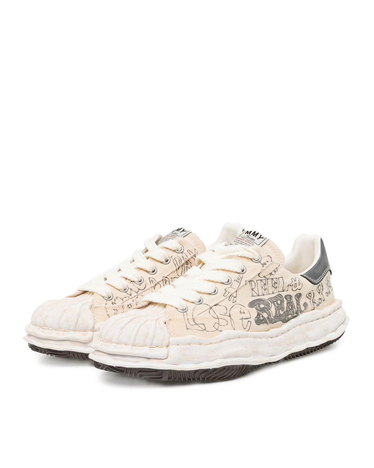 BLAKEY OG sole graffiti printed canvas low top sneaker