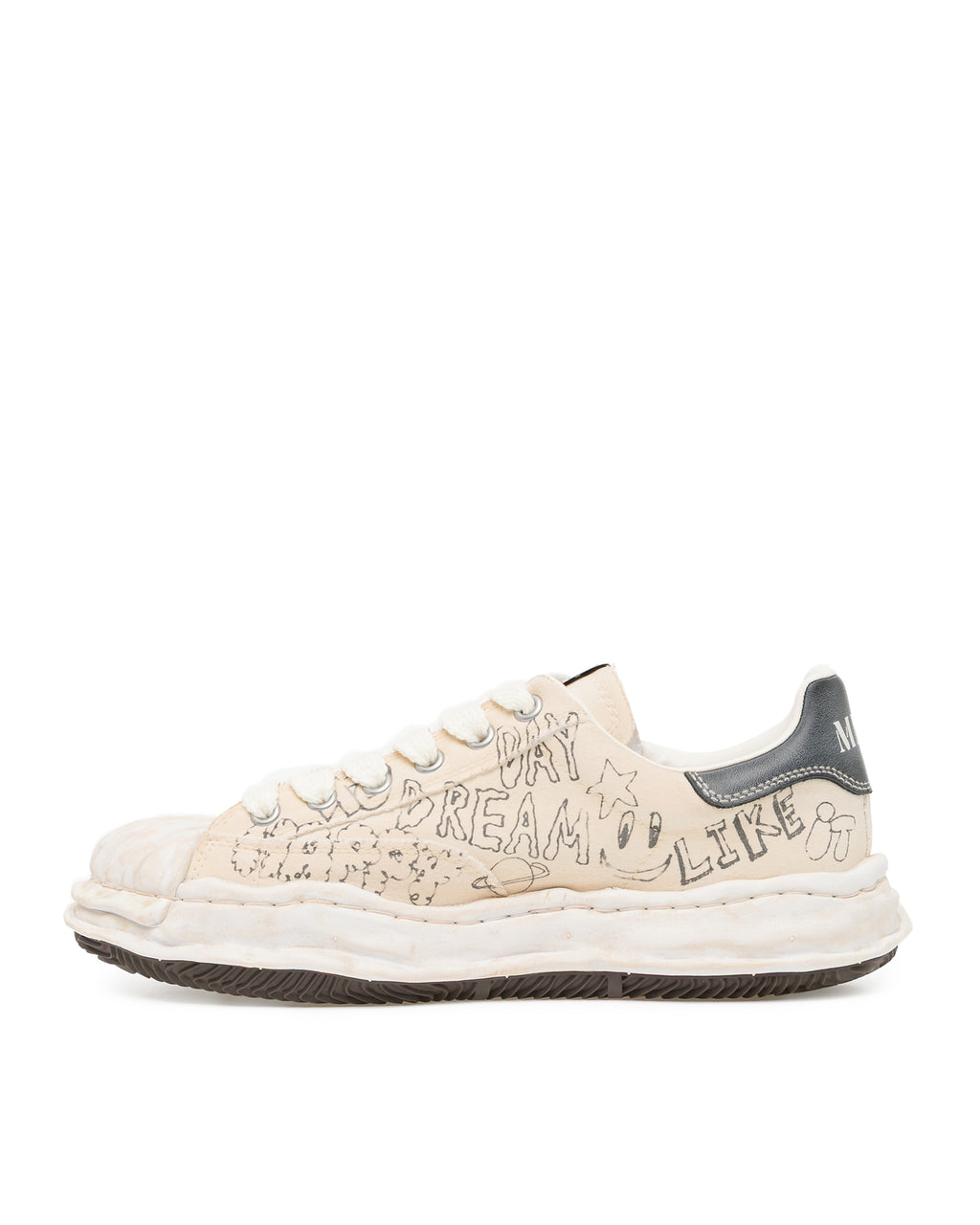 BLAKEY OG sole graffiti printed canvas low top sneaker