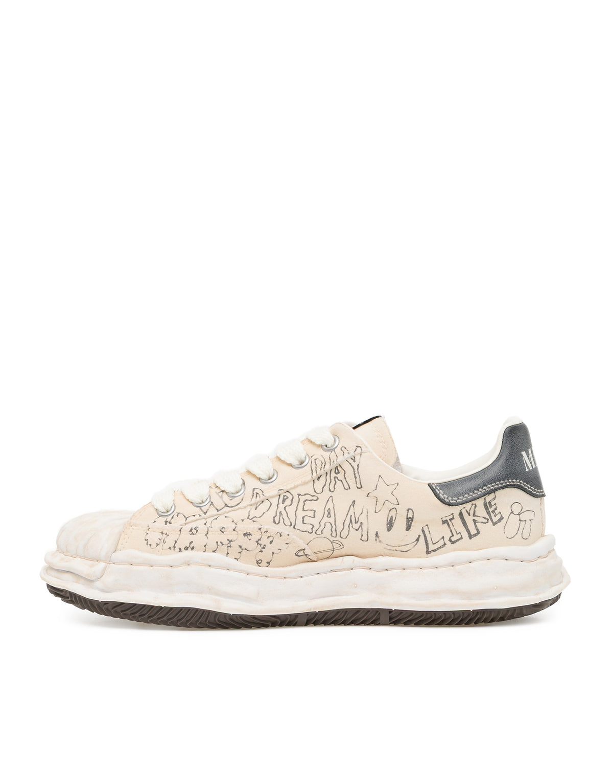 BLAKEY OG sole graffiti printed canvas low top sneaker