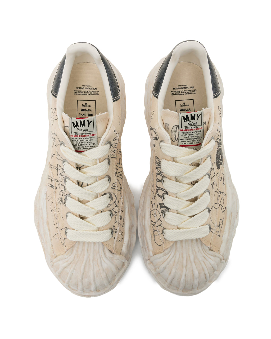 BLAKEY OG sole graffiti printed canvas low top sneaker