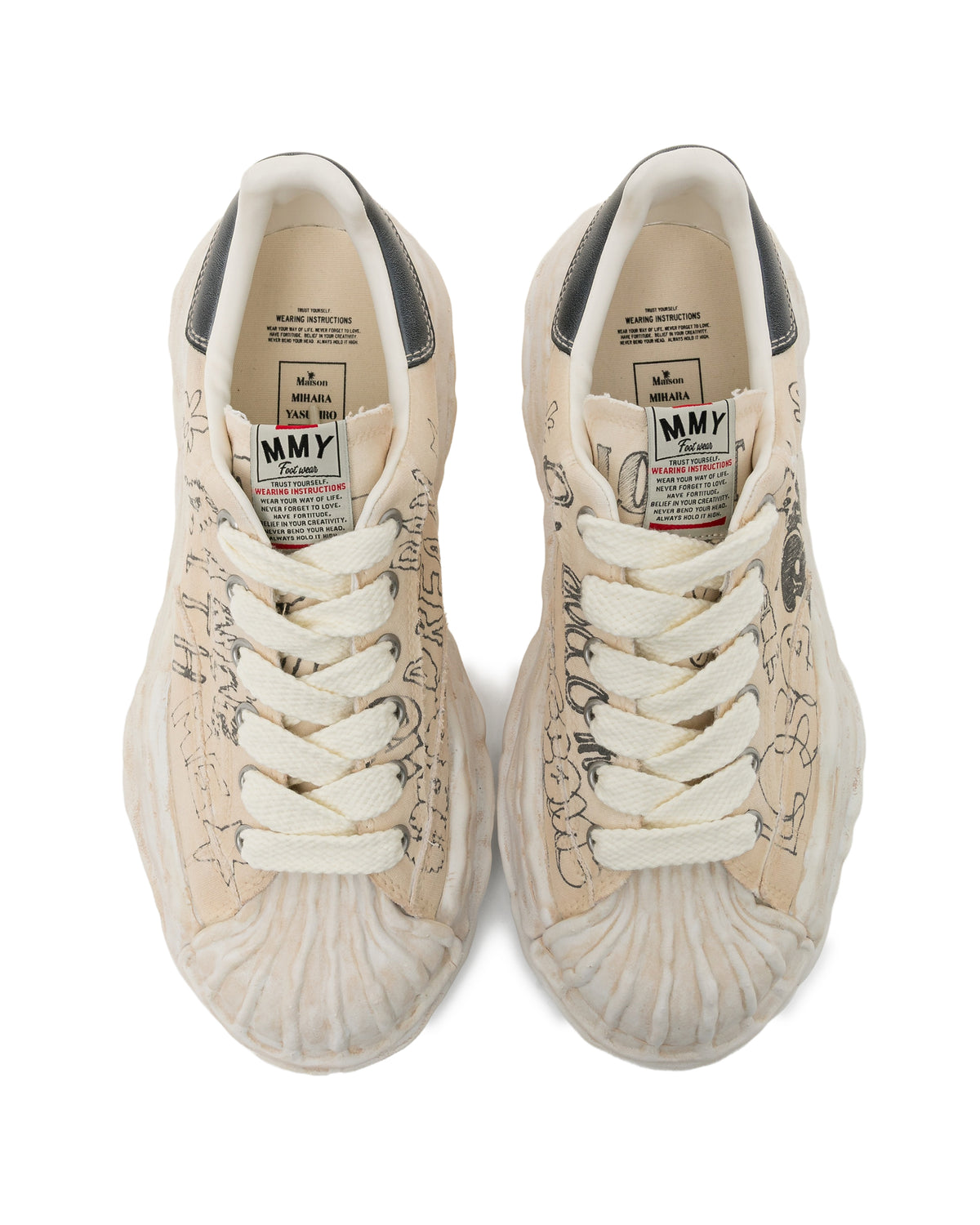 BLAKEY OG sole graffiti printed canvas low top sneaker