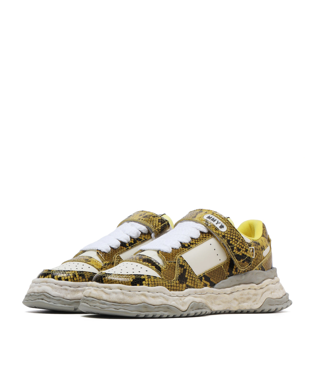 Keith original sole python printed leather low-top sneakers