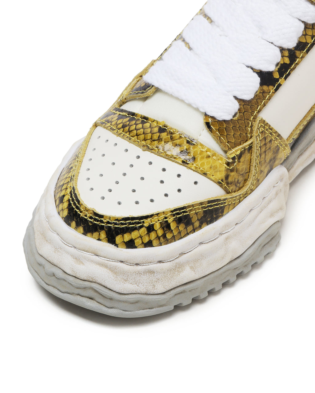 Keith original sole python printed leather low-top sneakers