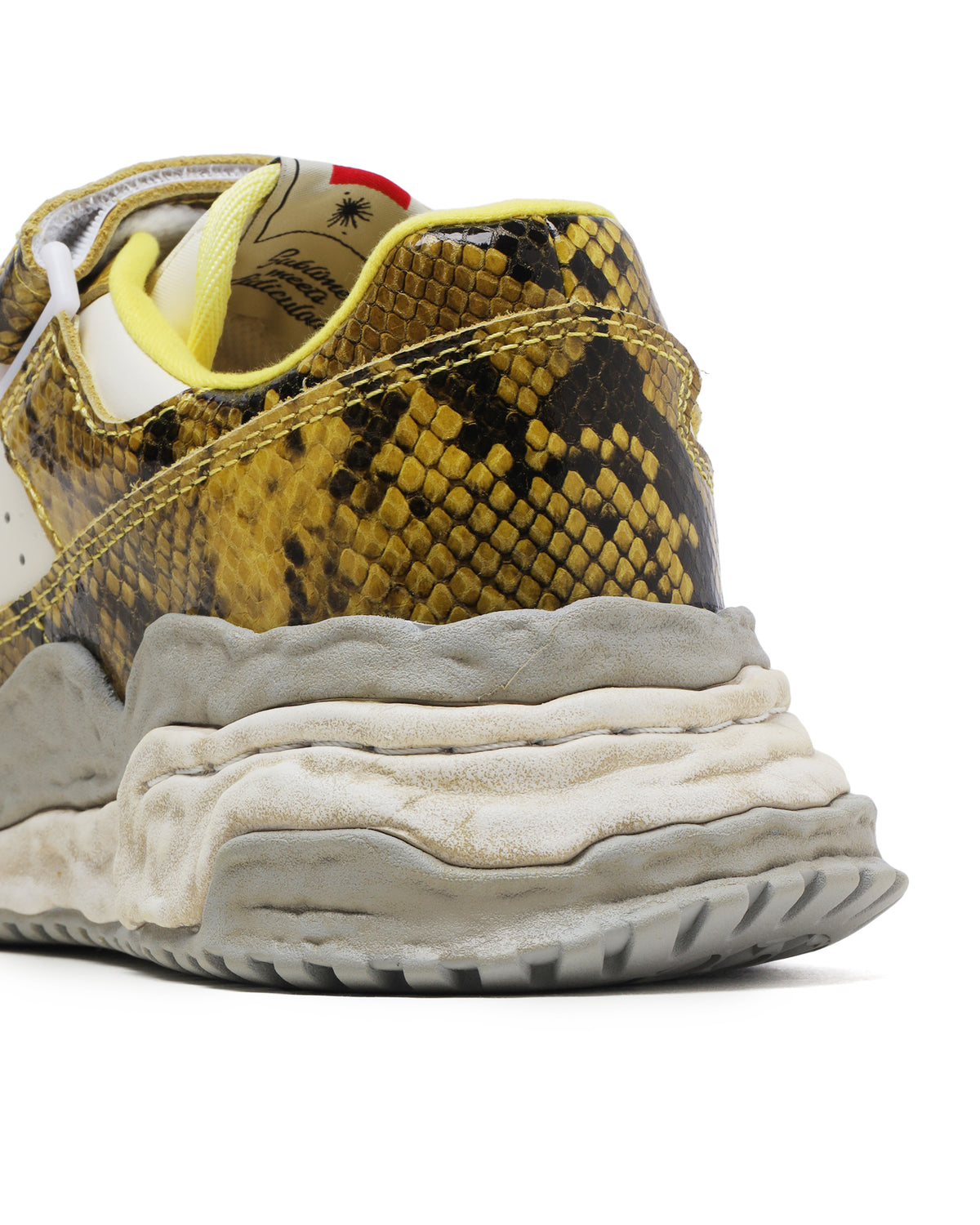 Keith original sole python printed leather low-top sneakers