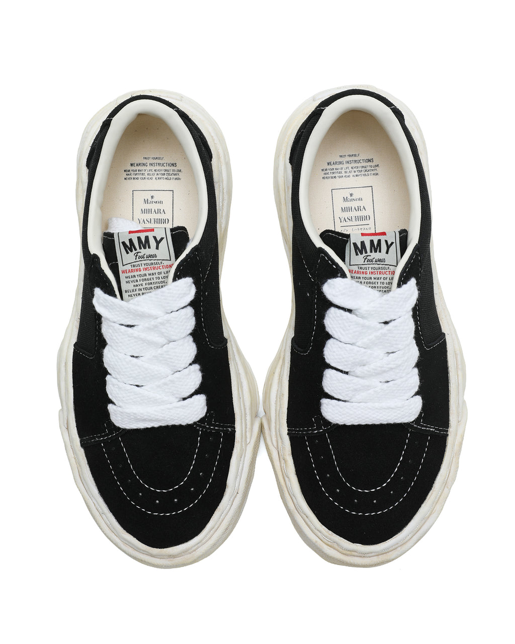 Eric OG sole overdyed mix material sneakers