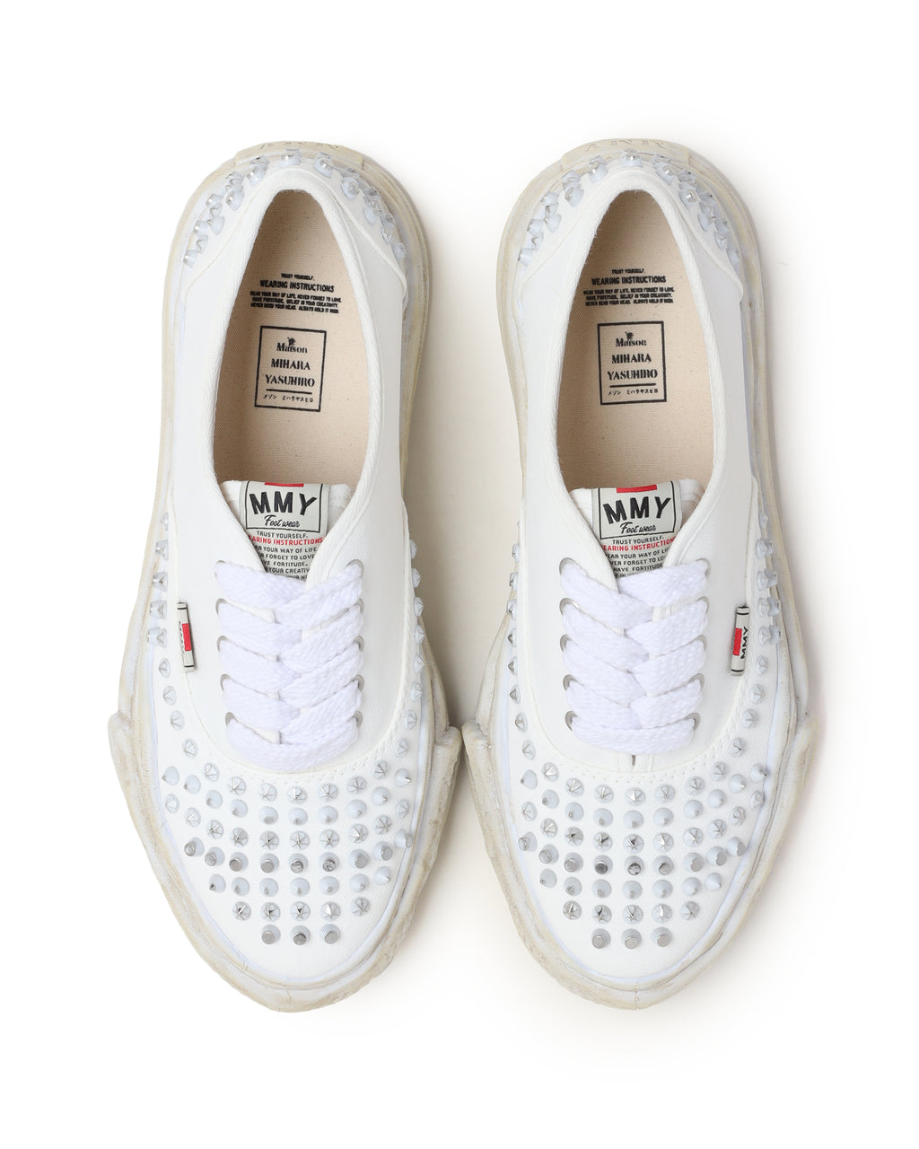 Baker original sole studded canvas low-top sneakers