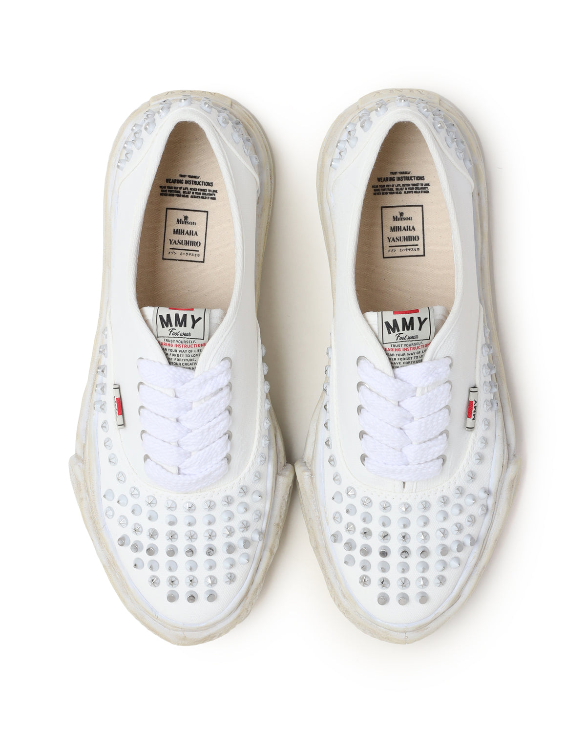 Baker original sole studded canvas low-top sneakers