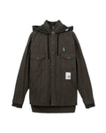 Hoodie combine checkered shirt
