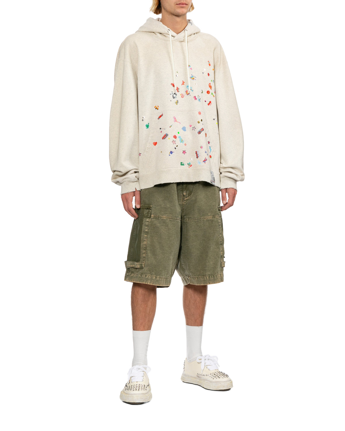 Sticker printed hoodie