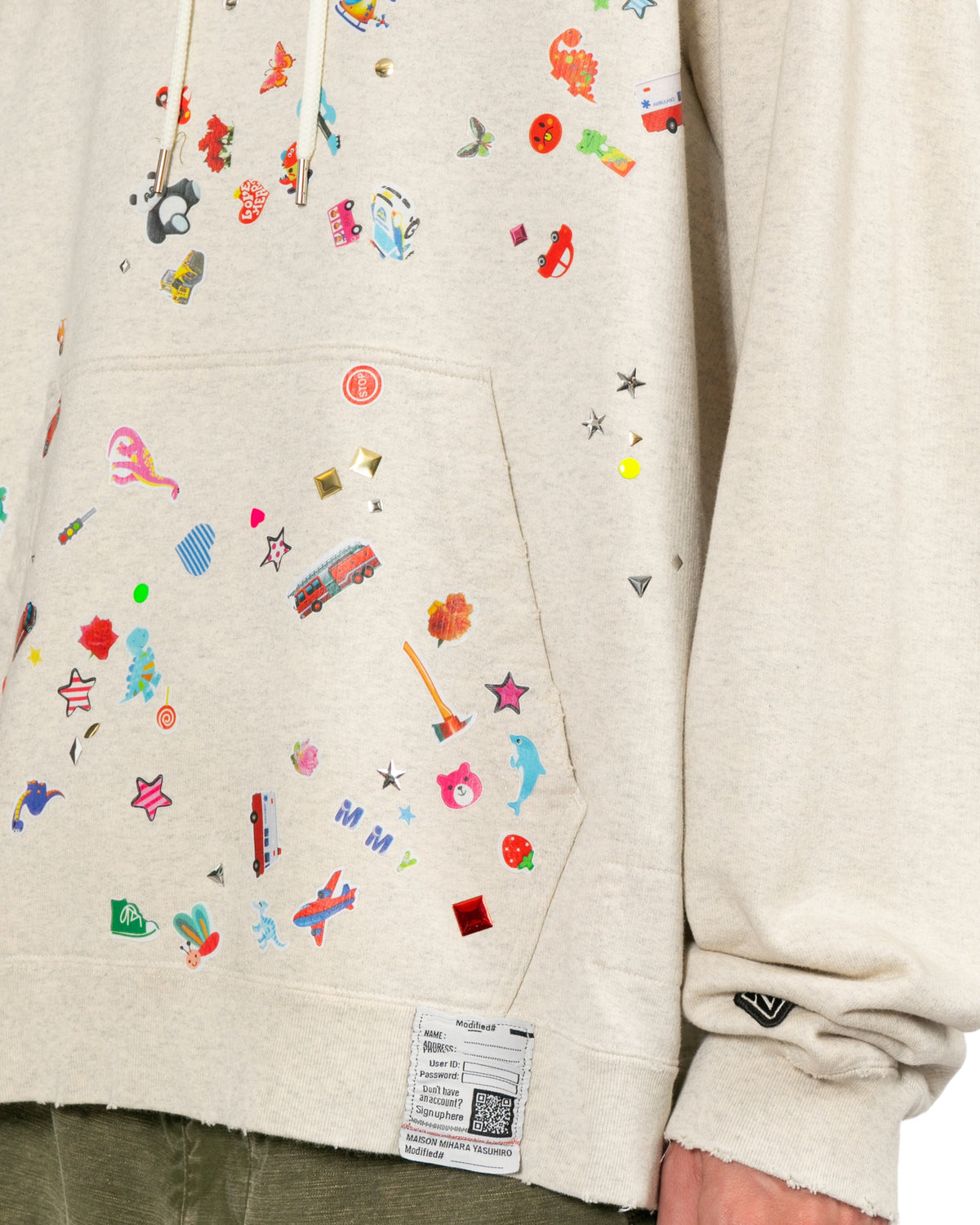 Sticker printed hoodie