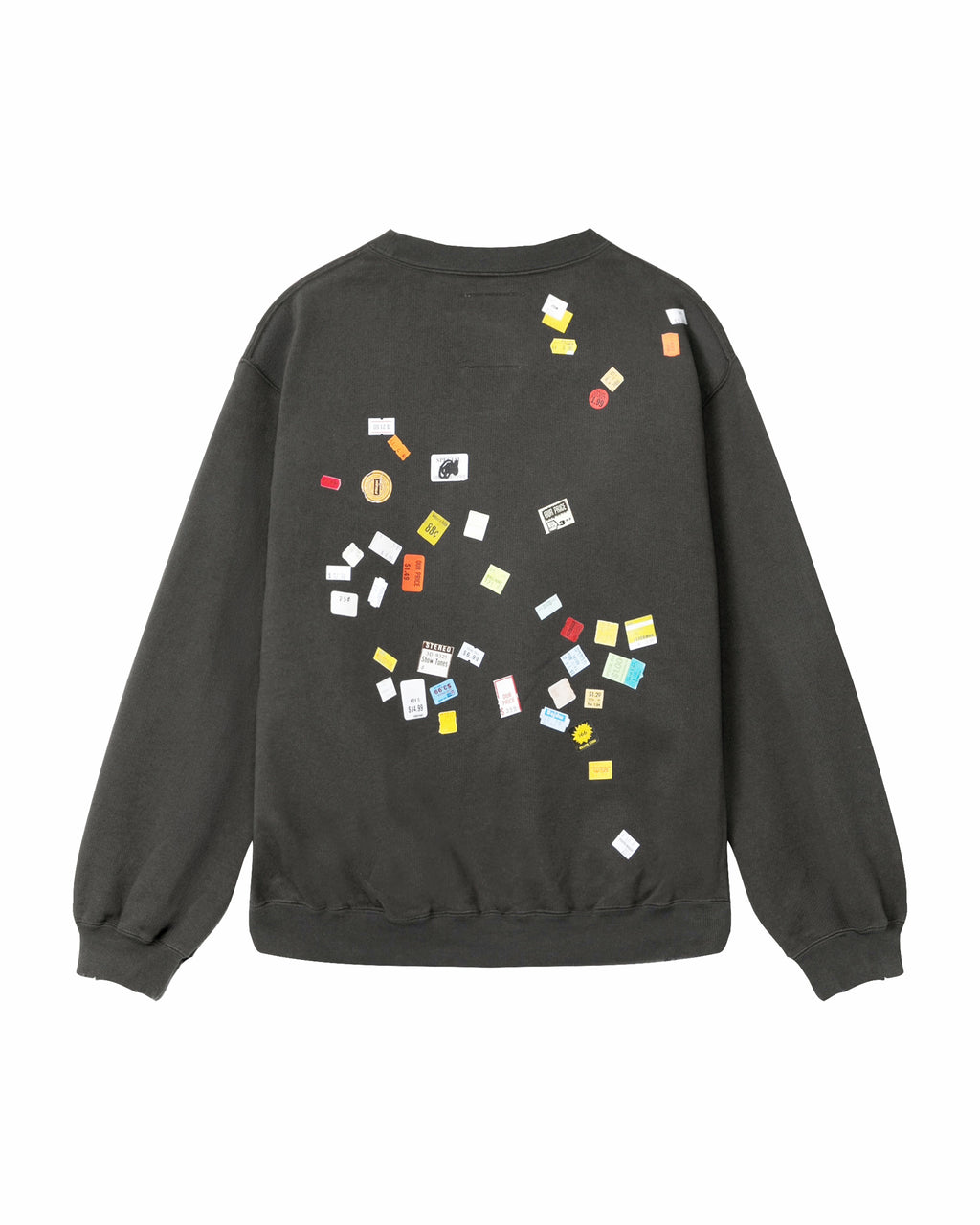 Price tag sticker printed sweatshirt