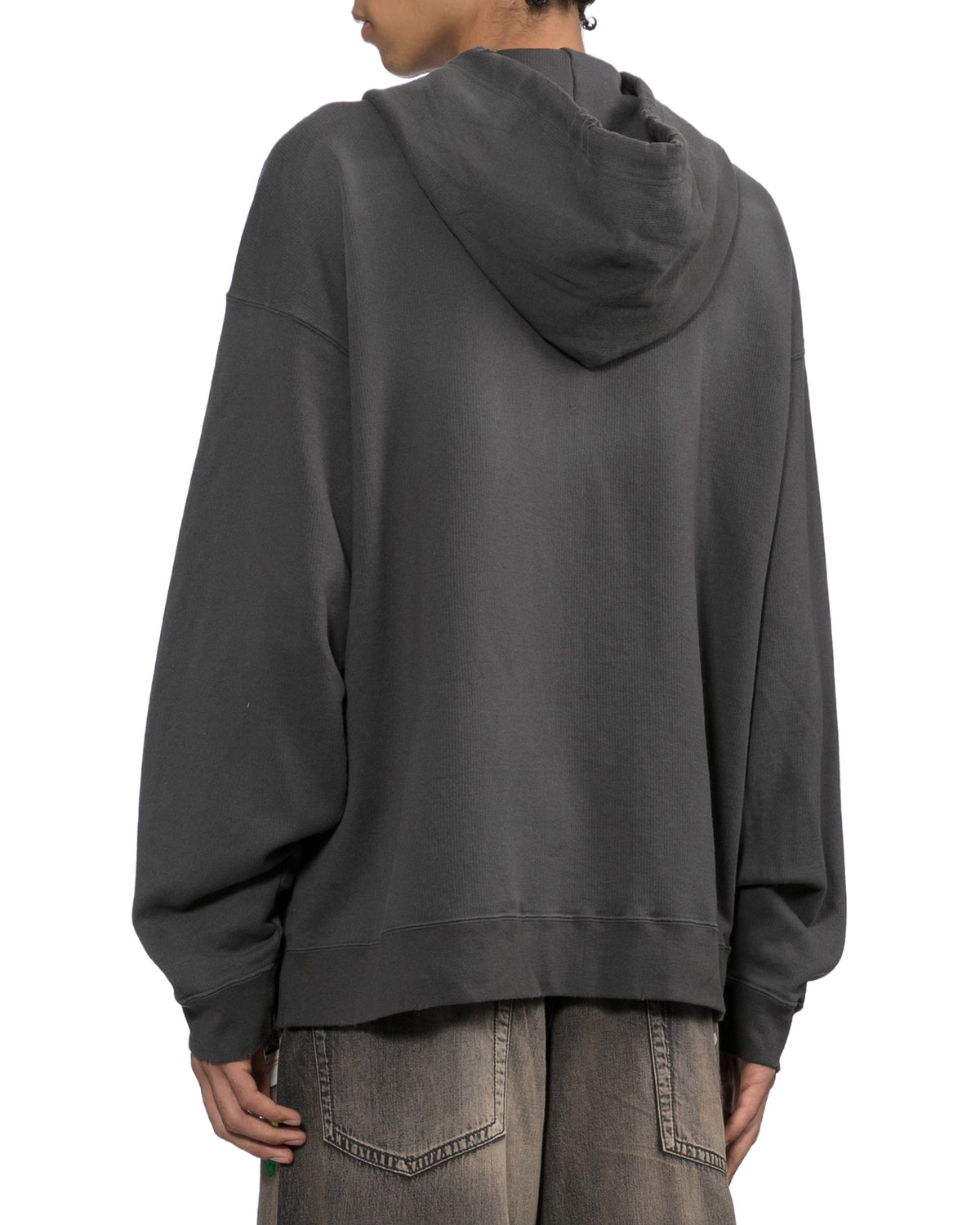 Graphic zip through hoodie