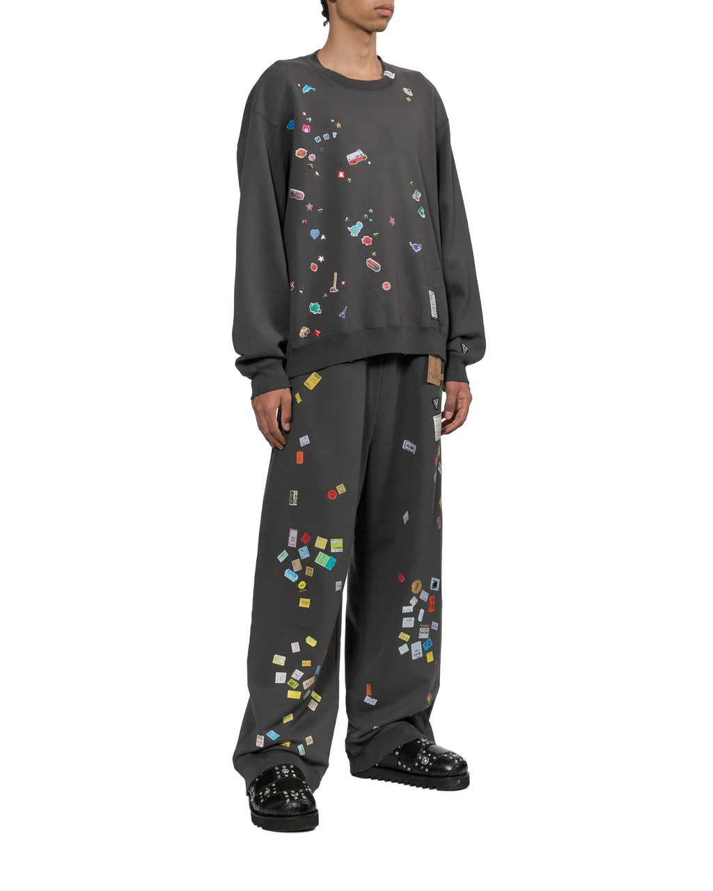 Kids sticker printed sweatshirt