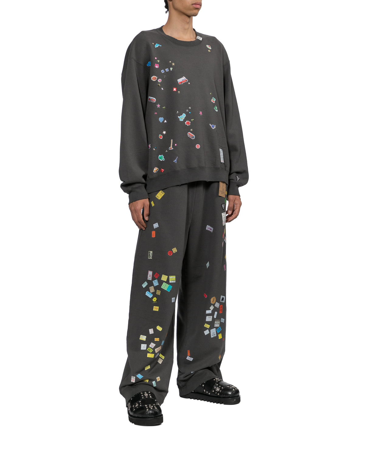 Kids sticker printed sweatshirt