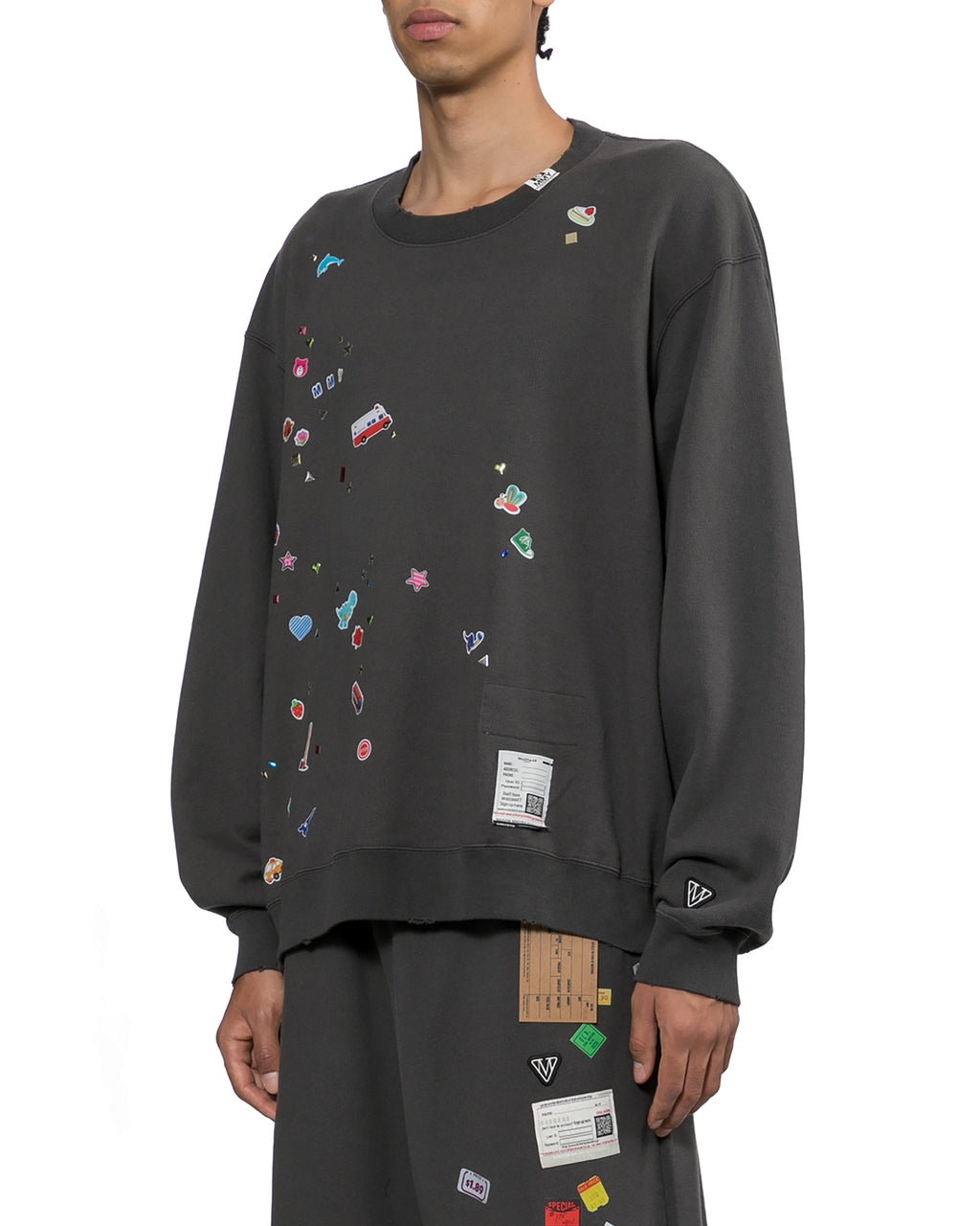Kids sticker printed sweatshirt