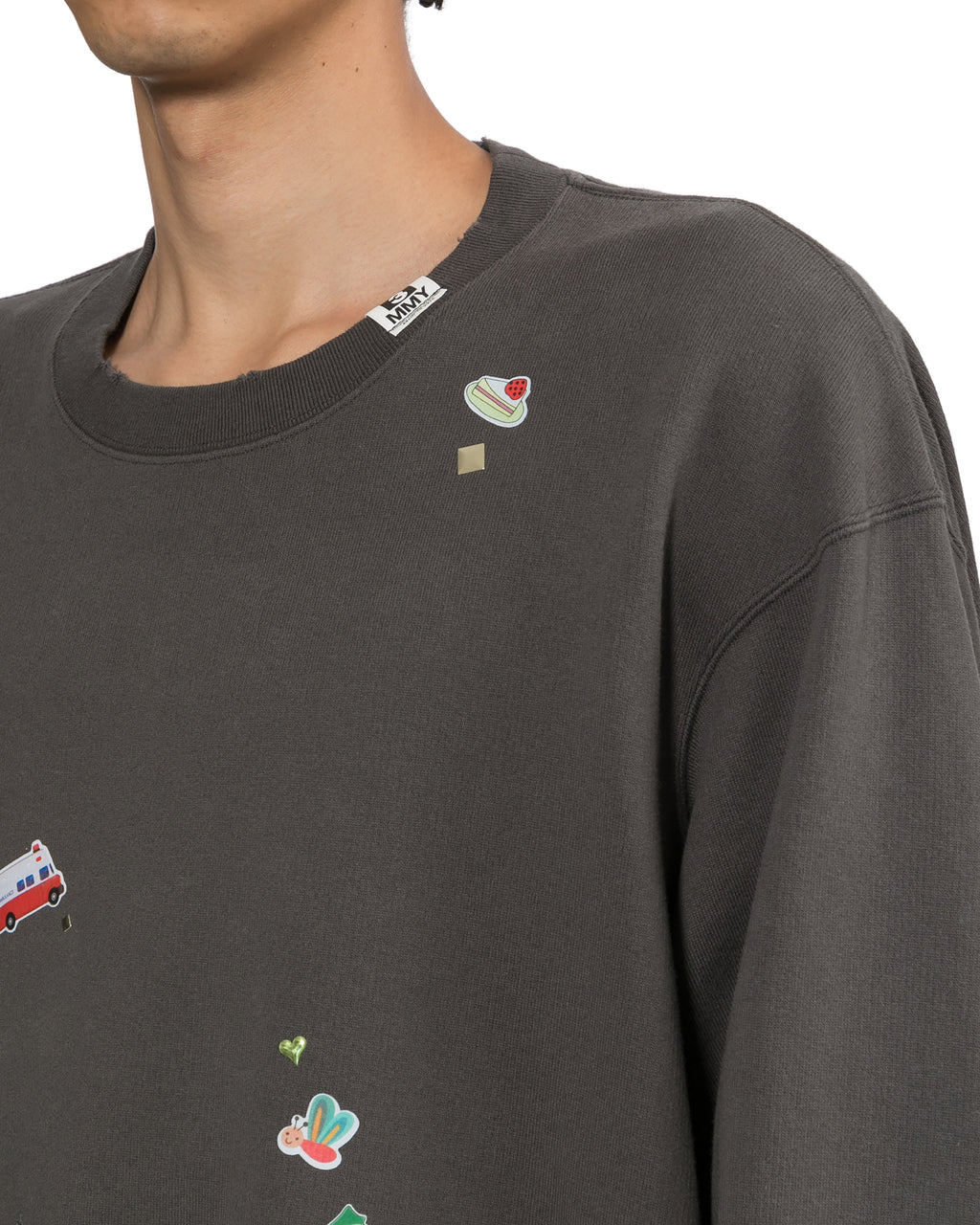Kids sticker printed sweatshirt