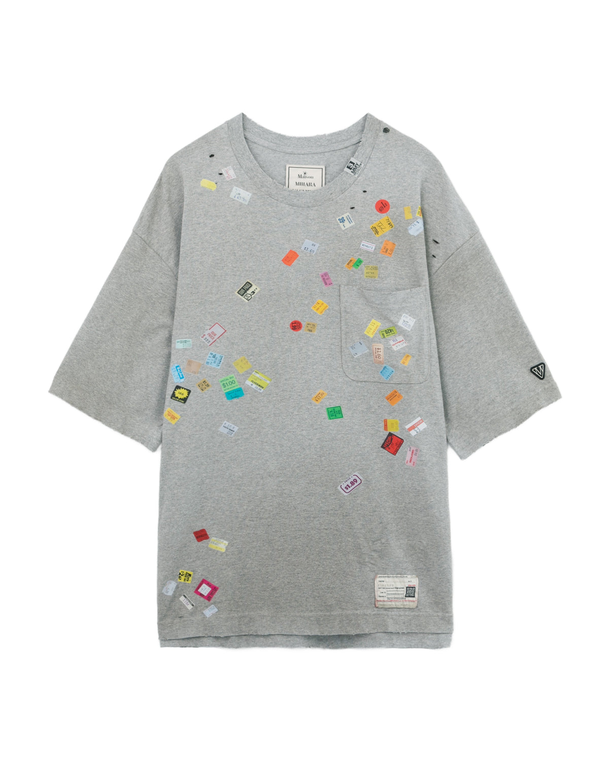 Price tag sticker printed tee