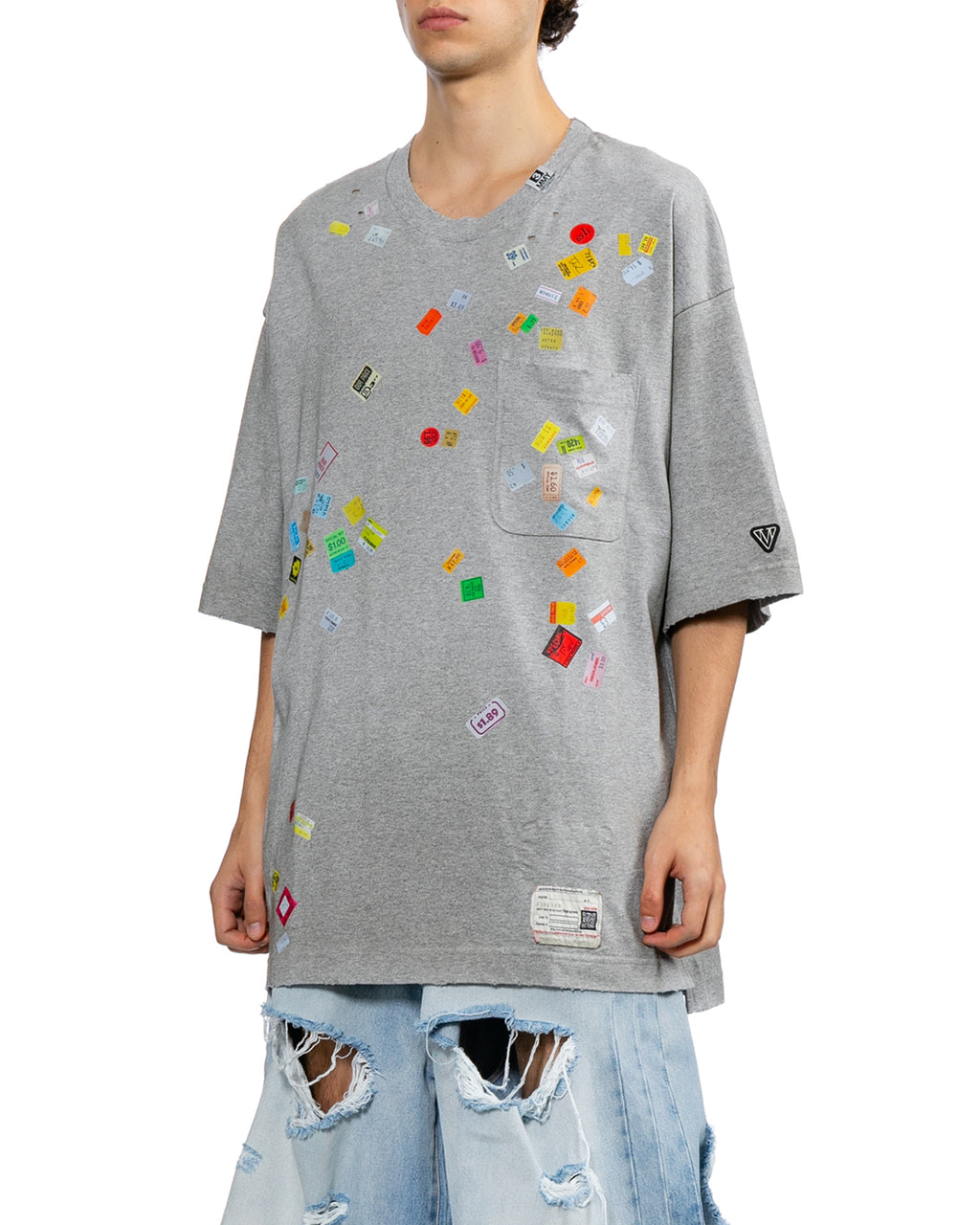 Price tag sticker printed tee