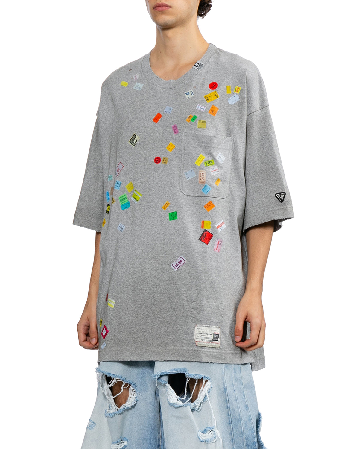 Price tag sticker printed tee